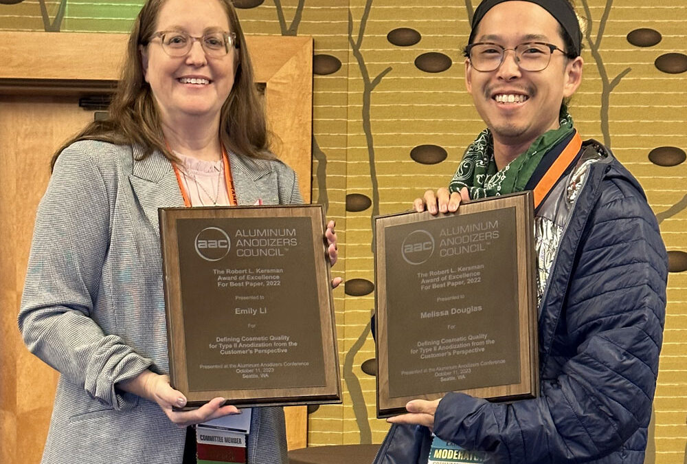 AAC Recognizes Volunteers, Authors and Presenters at 2023 Anodizing Conference